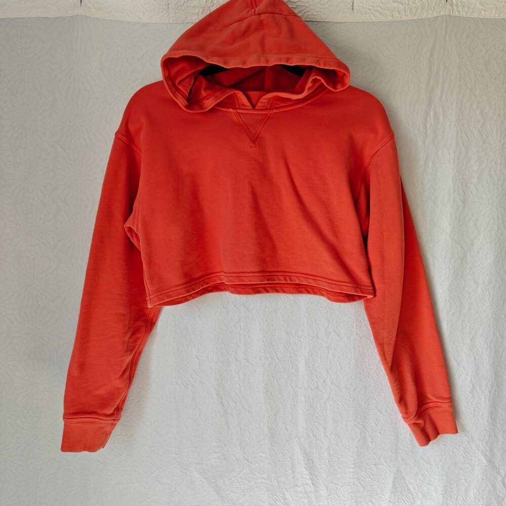 LULULEMON Cropped Hoodie Women's Pullover Sweatshirt Orange Size 4